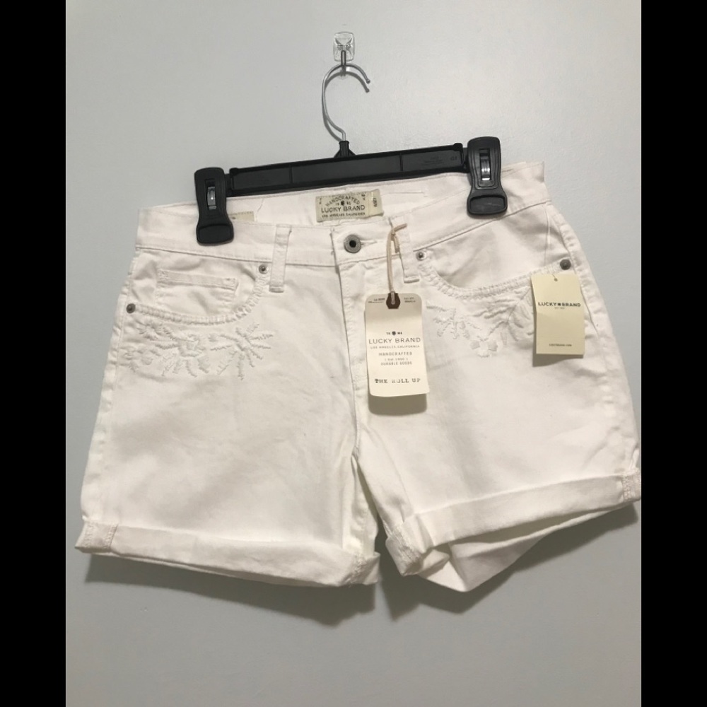 lucky brand roll up crafted emboidered shorts c3. - Picture 14 of 16